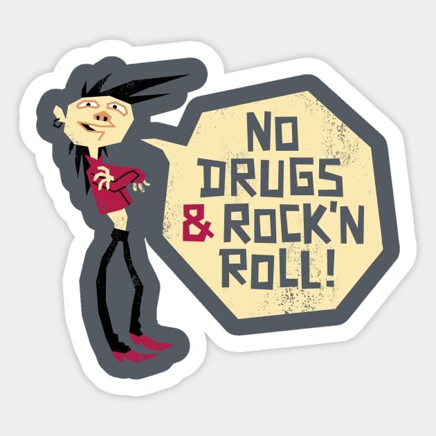 No drugs & rock'n Roll Sticker by grootfontein